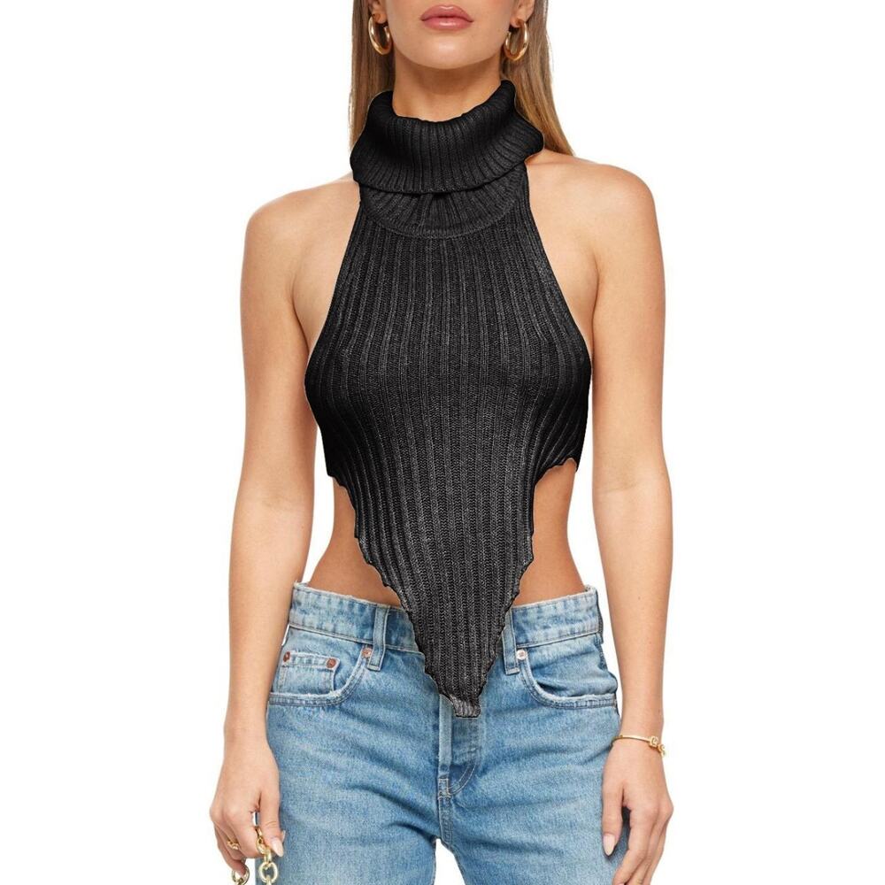 YG COLLECTION: Siena Knitted Top - Black